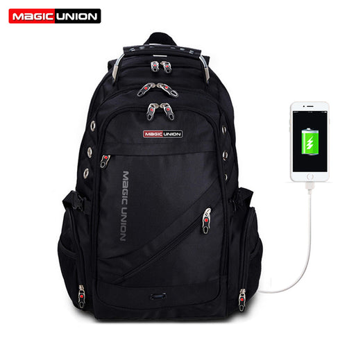 MAGIC UNION Laptop Backpack External USB Charge Computer Backpacks Anti-theft Waterproof Bags for Men Women school backpack
