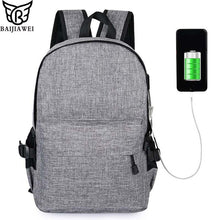 BAIJIAWEI Anti - theft Backpack Intelligence USB Charging Shoulder Bag Men Women Travel Backpack Waterproof Laptop Bags