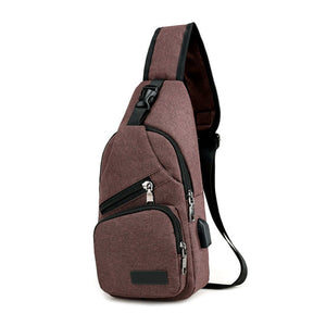 Hot Sale Men Waterproof USB Charge Anti Theft Security Travel Shoulder Bag Man Crossbody Messenger Casual Bag Popular