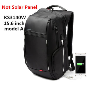 Kingsons 15.6 inch Solar Panel Backpacks Convenience Charging Laptop Backpacks Bags for Travel Solar Charger Daypacks
