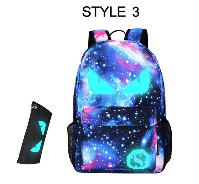 Namvitae Cute Printing Cartoon School Bags Fashion Children USB Charging Backpack for Teenager Luminous Backpack mochila escolar