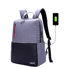TINYAT Men Laptop Backpack For 15.6 inch USB Charging Backpacks Computer Anti-theft Bags Male Gray Daypack Women Mochila T810