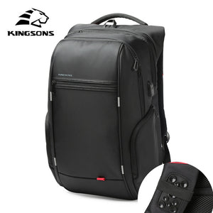 Kingsons 13/15/17 inchesLaptop Backpack External USB Charge Computer Backpacks Anti-theft Waterproof Bags for Men and  Women